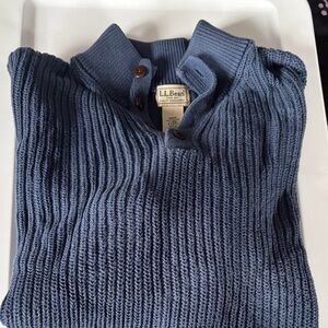 L.L. Bean Men's Navy Turtleneck Sweater